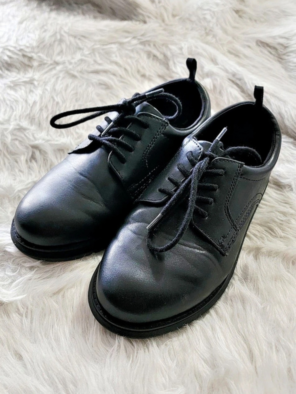 Boys Wonder Nation Black Dress Shoes
